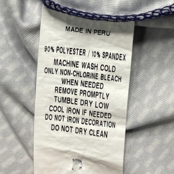 Greyson Shirt Mens‎ Large Blue Golf Polo Geometric Performance Wicking Stretch - Picture 9 of 9